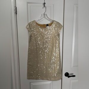 GAP Sparkling Gold Sequin Kids Dress